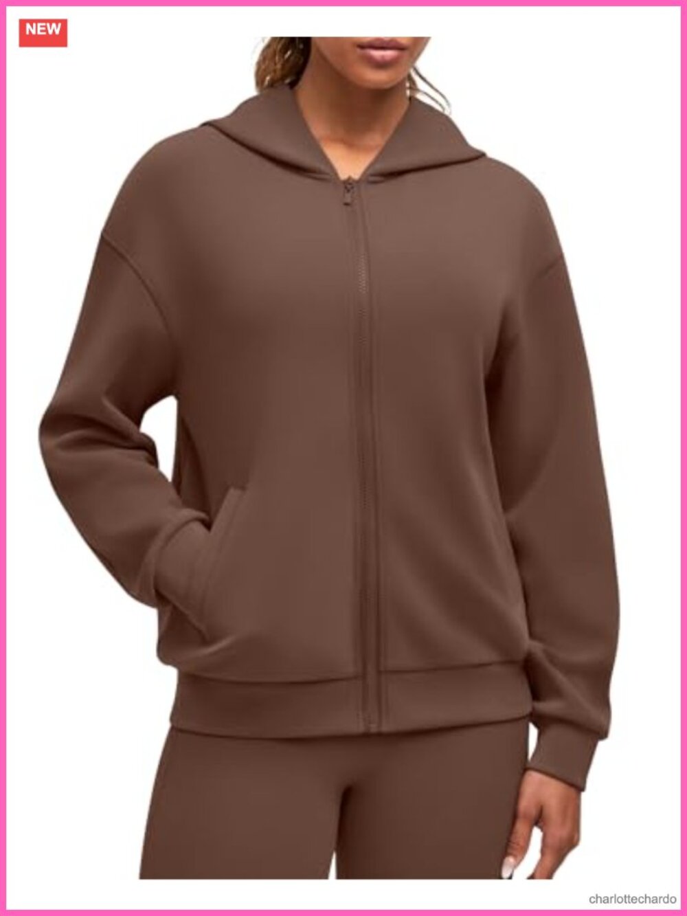 Women's Full Zip Hoodie - Smoofit Modal Long Sleeve Casual Jacket with Pockets